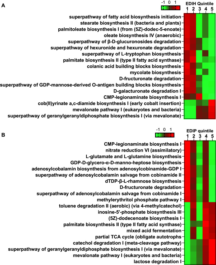 Figure 2. Pro-inflammatory and hyperinsulinaemic dietary patterns are associated with specific gut microbiome profiles: a TwinsUK cohort study